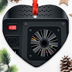 Special Black Power Supply Computer Heart Ornament (two Sides) by BangZart