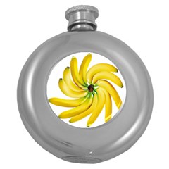 Bananas Decoration Round Hip Flask (5 Oz) by BangZart