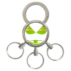 Green Swimsuit 3-ring Key Chains by BangZart