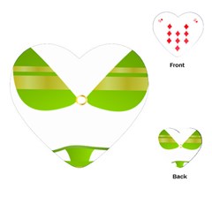 Green Swimsuit Playing Cards (heart)  by BangZart