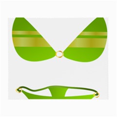 Green Swimsuit Small Glasses Cloth (2-side) by BangZart