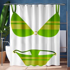 Green Swimsuit Shower Curtain 60  X 72  (medium)  by BangZart