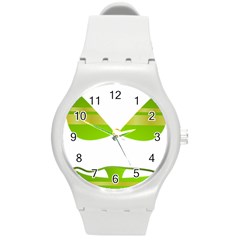 Green Swimsuit Round Plastic Sport Watch (m) by BangZart