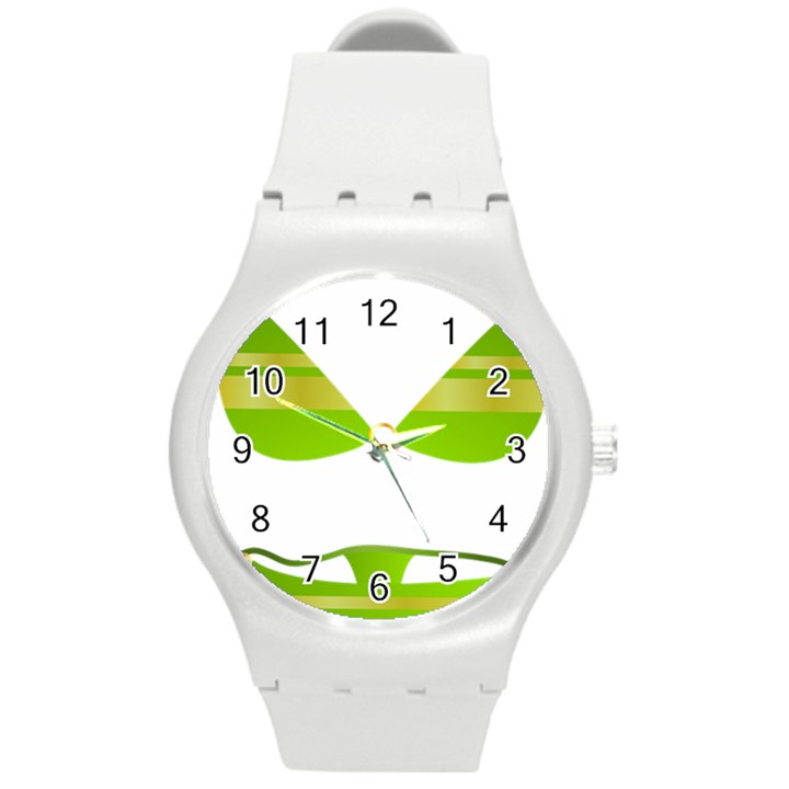 Green Swimsuit Round Plastic Sport Watch (M)