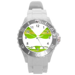 Green Swimsuit Round Plastic Sport Watch (l) by BangZart