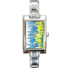 Brazil Colors Pattern Rectangle Italian Charm Watch