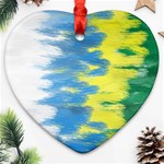 Brazil Colors Pattern Ornament (Heart) Front