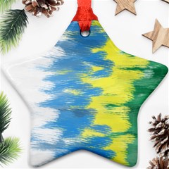 Brazil Colors Pattern Ornament (Star)