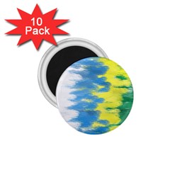 Brazil Colors Pattern 1.75  Magnets (10 pack) 