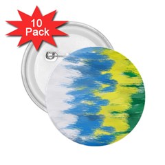 Brazil Colors Pattern 2.25  Buttons (10 pack) 