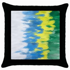 Brazil Colors Pattern Throw Pillow Case (black)