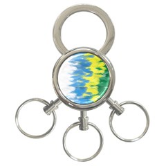 Brazil Colors Pattern 3-Ring Key Chains