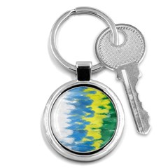 Brazil Colors Pattern Key Chains (Round) 