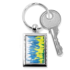 Brazil Colors Pattern Key Chains (Rectangle) 