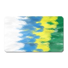 Brazil Colors Pattern Magnet (rectangular) by paulaoliveiradesign