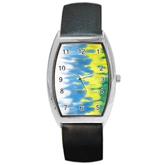 Brazil Colors Pattern Barrel Style Metal Watch