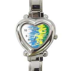 Brazil Colors Pattern Heart Italian Charm Watch