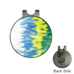 Brazil Colors Pattern Hat Clips with Golf Markers