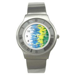 Brazil Colors Pattern Stainless Steel Watch