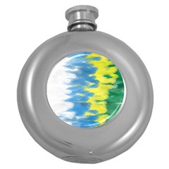 Brazil Colors Pattern Round Hip Flask (5 oz)