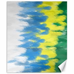 Brazil Colors Pattern Canvas 8  x 10 