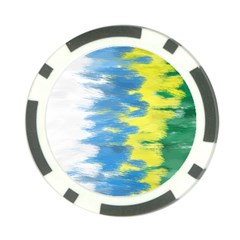 Brazil Colors Pattern Poker Chip Card Guard