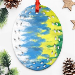 Brazil Colors Pattern Ornament (Oval Filigree)