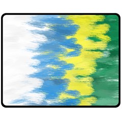 Brazil Colors Pattern Double Sided Fleece Blanket (Medium) 