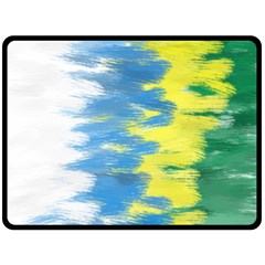 Brazil Colors Pattern Double Sided Fleece Blanket (Large) 