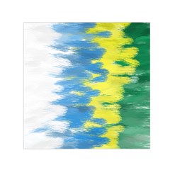 Brazil Colors Pattern Small Satin Scarf (square) by paulaoliveiradesign