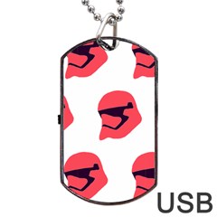 Stormtroper Pattern  Dog Tag Usb Flash (one Side) by paulaoliveiradesign