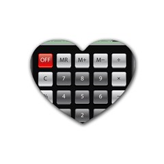 Calculator Rubber Coaster (heart)  by BangZart