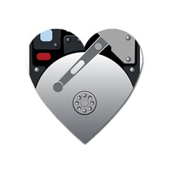 Computer Hard Disk Drive Hdd Heart Magnet by BangZart