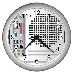 Standard Computer Case Back Wall Clocks (silver)  by BangZart