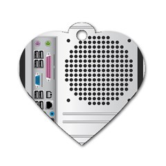 Standard Computer Case Back Dog Tag Heart (one Side) by BangZart