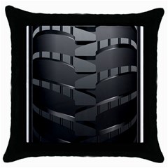 Tire Throw Pillow Case (black)