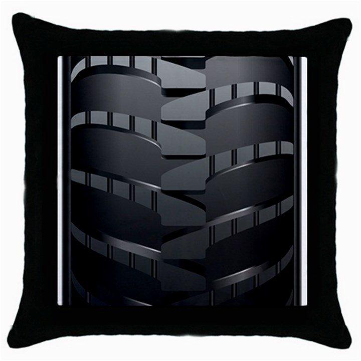 Tire Throw Pillow Case (Black)