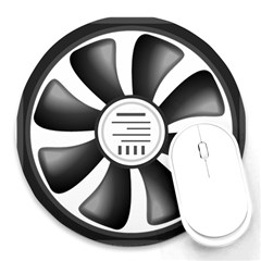 12v Computer Fan Round Mousepads by BangZart