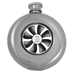 12v Computer Fan Round Hip Flask (5 Oz) by BangZart