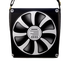 12v Computer Fan Flap Messenger Bag (l)  by BangZart