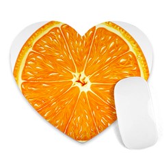 Orange Slice Heart Mousepads by BangZart