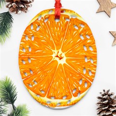 Orange Slice Ornament (oval Filigree)