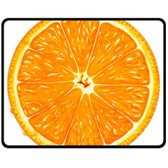 Orange Slice Double Sided Fleece Blanket (medium)  by BangZart