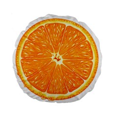 Orange Slice Standard 15  Premium Flano Round Cushions by BangZart