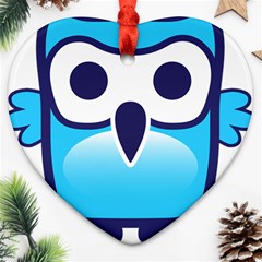 Owl Logo Clip Art Ornament (heart) by BangZart