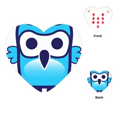 Owl Logo Clip Art Playing Cards (heart)  by BangZart