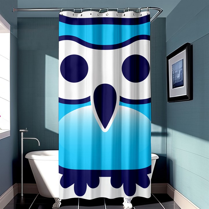 Owl Logo Clip Art Shower Curtain 36  x 72  (Stall) 