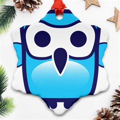 Owl Logo Clip Art Ornament (snowflake) by BangZart