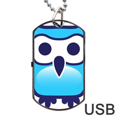 Owl Logo Clip Art Dog Tag Usb Flash (one Side) by BangZart