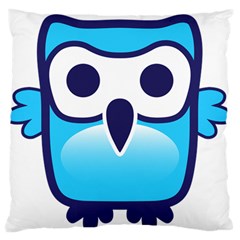 Owl Logo Clip Art Large Flano Cushion Case (one Side) by BangZart